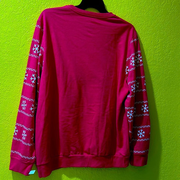 BE NAUGHTY SAVE SANTA THE TRIP * Holiday Sweatshirt * UNISEX XXL * Red and White - Picture 5 of 5